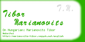 tibor marianovits business card